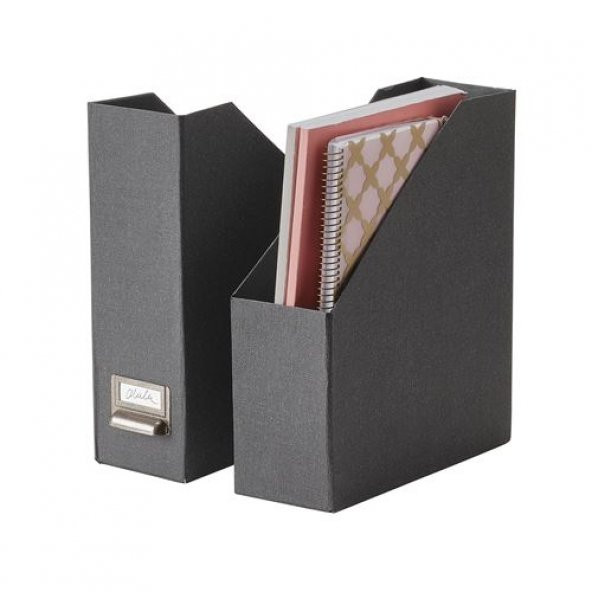2 Li Dosyalık Kulplu- Koyu Gri MeridyenDukkan Dosyalama Düzenleyici Sert Karton - 3