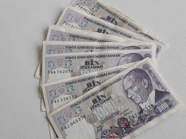 1000 Türk Lirası - 7. Emisyon 2. Tertip Kağıt Para - 5