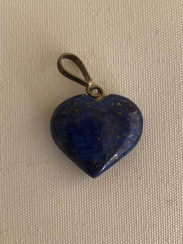 Doğal Lapis Lazuli Taşı Kalp Kolye Ucu 1,6-2,0cm