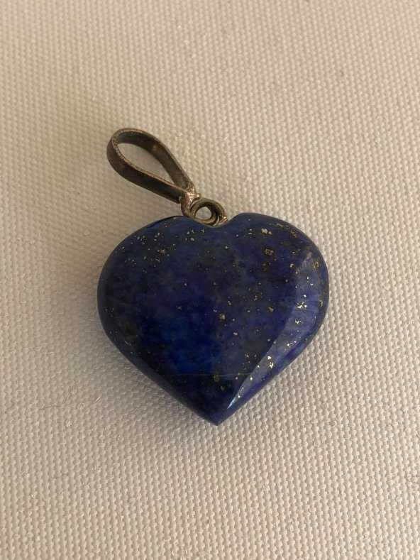 Doğal Lapis Lazuli Taşı Kalp Kolye Ucu 1,6-2,0cm - 2