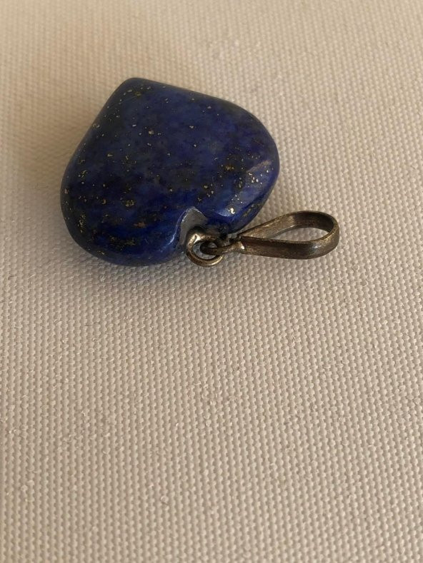 Doğal Lapis Lazuli Taşı Kalp Kolye Ucu 1,6-2,0cm - 3