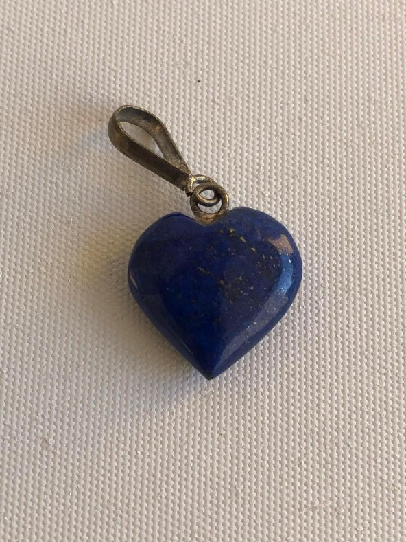 Doğal Lapis Lazuli Taşı Kalp Kolye Ucu 1,3-1,6cm