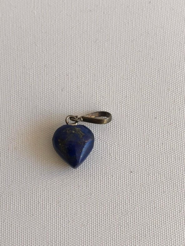 Doğal Lapis Lazuli Taşı Kalp Kolye Ucu 1,1-1,4cm - 2