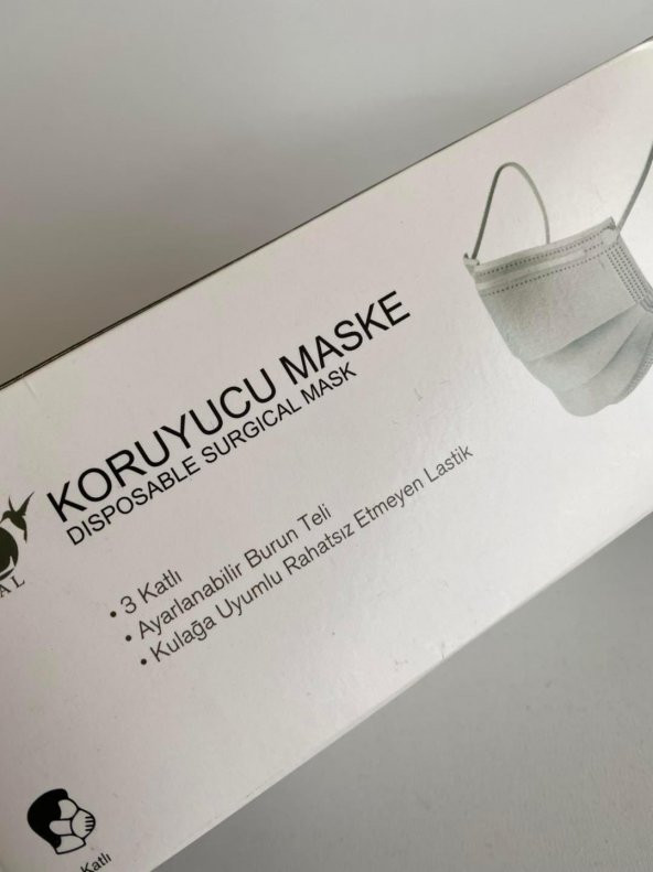 BFL 3 Katlı Cerrahi Maske 50'li Kutu - Burun Ayarlı Maske - 5