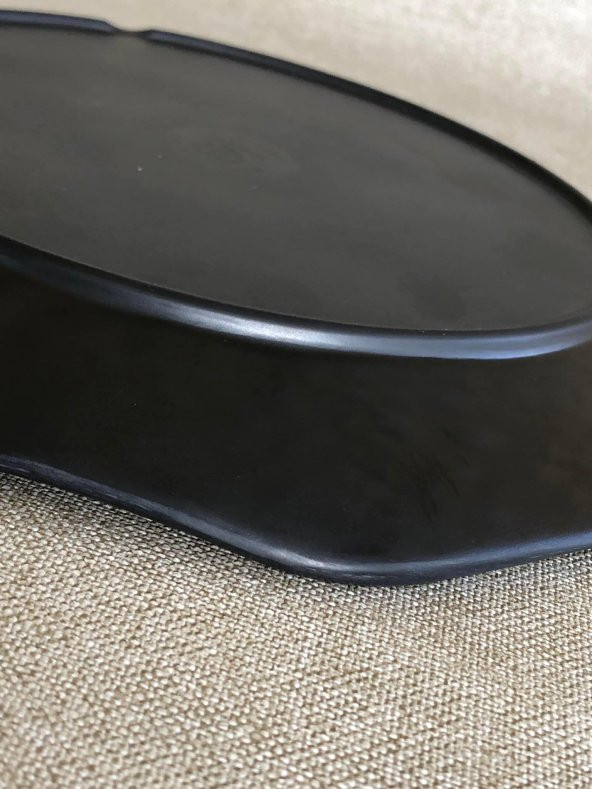 Melamin Yassı Yuvarlak Servis Tabağı Siyah 27cm - Melamin Tabak - 5