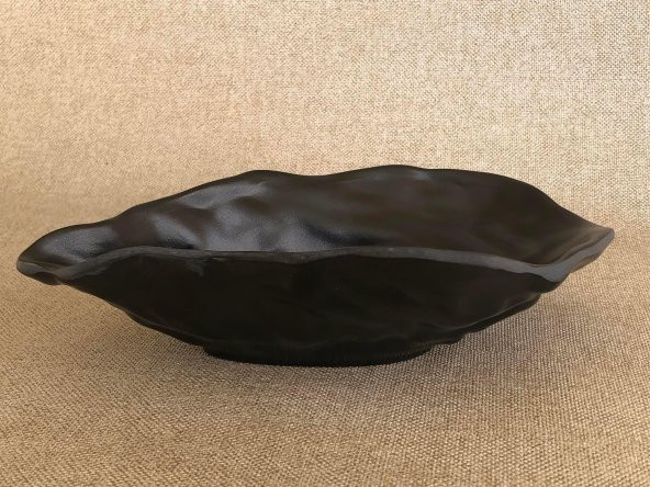 Melamin Kayık Kase Çerezlik Siyah 19x11cm - Melamin Sosluk - 4