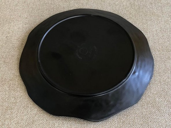 Melamin Yassı Yuvarlak Pasta Tabağı Siyah 17,5cm - Melamin Tabak - 5