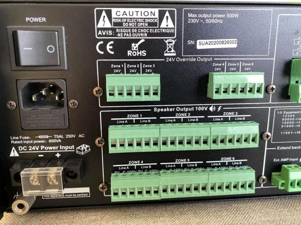 CMX EVAC-500RT Acil Anons Sistemi Yönlendirici Amplifikatör 500W - 6