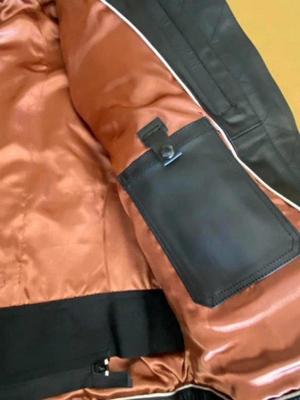 BMW Lederjacke Twinstripes Erkek Deri Ceket S Slim Beden - 12