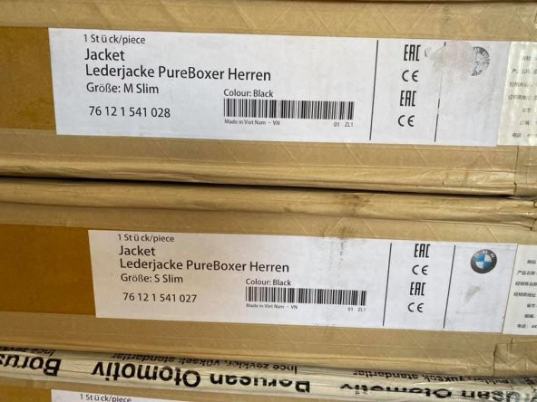 BMW Lederjacke PureBoxer Erkek Deri Ceket XS Slim Beden - 8
