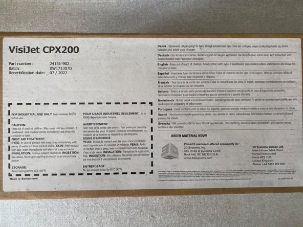 Visijet CPX200 3D Yazıcı Balmumu Mavi 24151-902 -3D Printer Realwax - 6