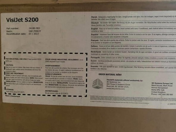 Visijet S200 3D Yazıcı Balmumu 24180-902 - Projet 3D Printer Realwax - 7