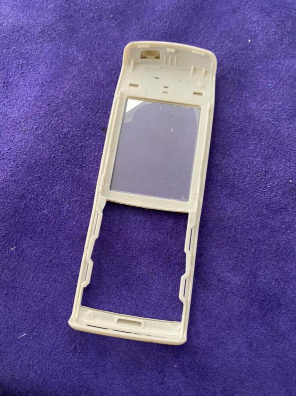 Nokia E50 Ön Arka Kapak Beyaz Gümüş(Tuşsuz) - E50 Kapak - 3