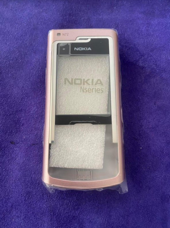 Nokia N72 Ön Arka Kapak Pembe(Tuşsuz) - N72 Kapak - 3
