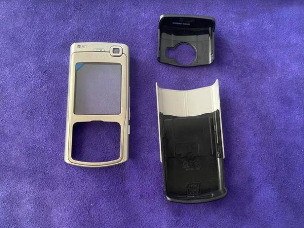 Nokia N70 Ön Arka Kapak Gri(Tuşsuz) - N70 Kapak