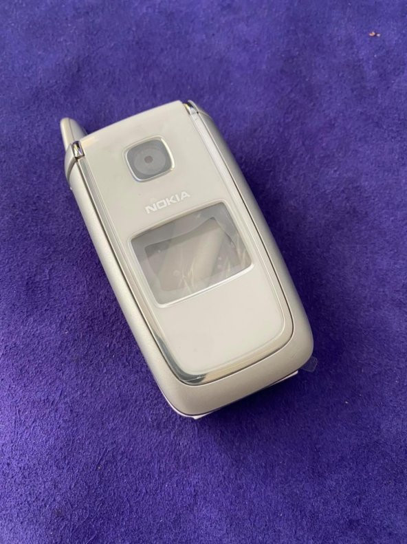 Nokia 6101 Ön Arka Kapak Gri(Tuşsuz) - 6101 Boş Kasa