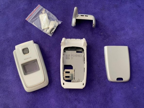 Nokia 6101 Ön Arka Kapak Gri(Tuşsuz) - 6101 Boş Kasa - 2