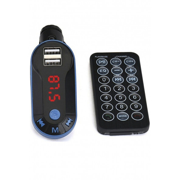 KENSA ÇAKMAKLIK ŞARJ CİHAZI KUMANDALI FM TRANSMITTER ARABA MP3 ÇALAR - 2