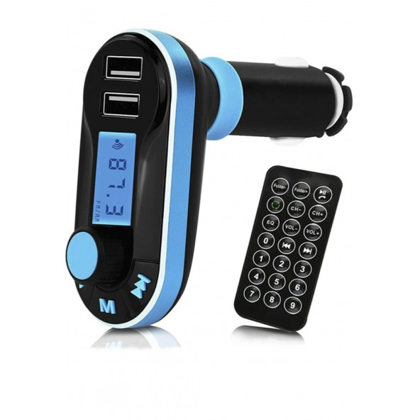 KENSA ÇAKMAKLIK ŞARJ CİHAZI KUMANDALI FM TRANSMITTER ARABA MP3 ÇALAR - 6