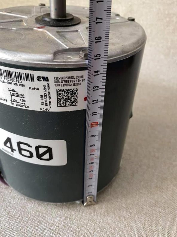 Genteq L139BS 460/400 V 1/2 Hp 1100/925 rpm Motor - 3