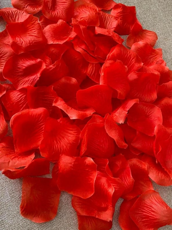 Yapay Kırmızı Gül Yaprağı 5x5cm 96 Adet - Yapay Gül Yaprak - 2
