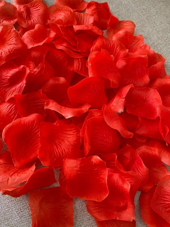 Yapay Kırmızı Gül Yaprağı 5x5cm 96 Adet - Yapay Gül Yaprak - 6