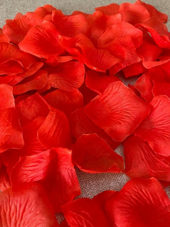 Yapay Kırmızı Gül Yaprağı 5x5cm 96 Adet - Yapay Gül Yaprak - 7