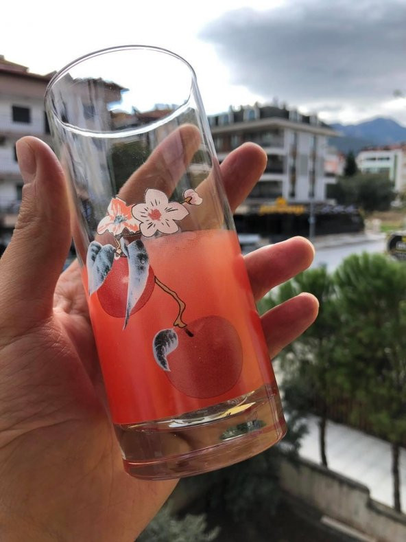 3Lü Nostaljik Cam Su Bardağı - İçki Şerbet Bardak Seti - 3