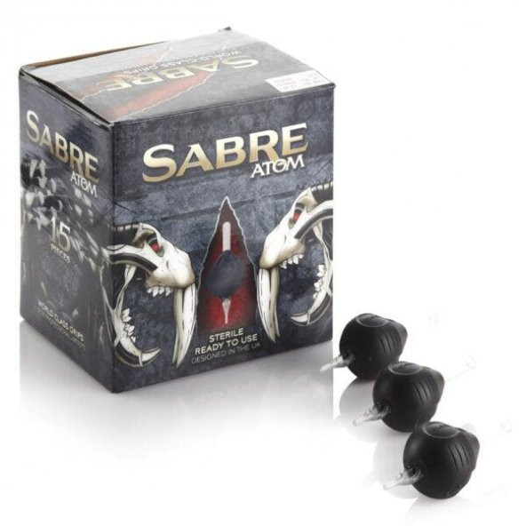 Sabre Atom Dövme Makinesi Steril Tutacaklı Uç 15 Adet 08/2020 7RT - Tattoo Grip