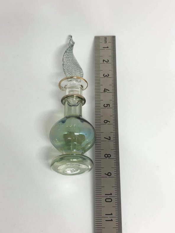 Osmanlı İşlemeli Esans Şişesi - El Yapımı Üfleme Cam Parfüm Şişesi - 3