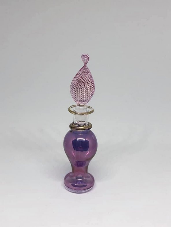 Osmanlı İşlemeli Esans Şişesi - El Yapımı Üfleme Cam Parfüm Şişesi - 7