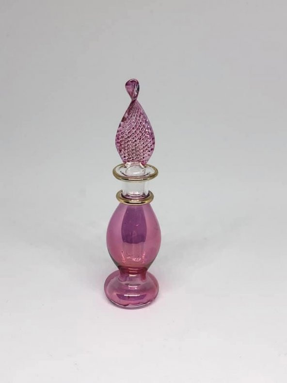 Osmanlı İşlemeli Esans Şişesi - El Yapımı Üfleme Cam Parfüm Şişesi - 9