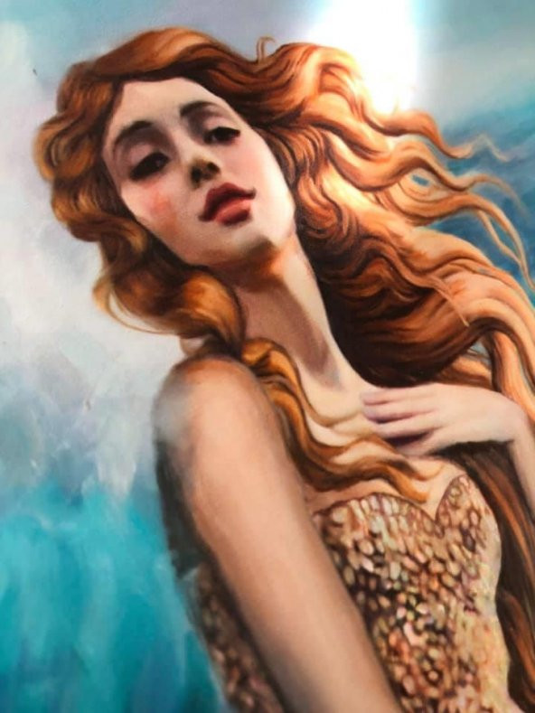 Lindsay Rapp Venus 16,6x12 inç Paint Texture Print Tablo - 3