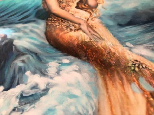 Lindsay Rapp Venus 16,6x12 inç Paint Texture Print Tablo - 5