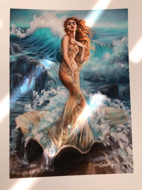 Lindsay Rapp Venus 16,6x12 inç Paint Texture Print Tablo - 7