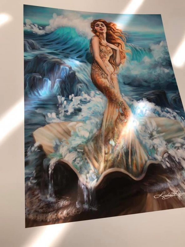 Lindsay Rapp Venus 16,6x12 inç Paint Texture Print Tablo - 9