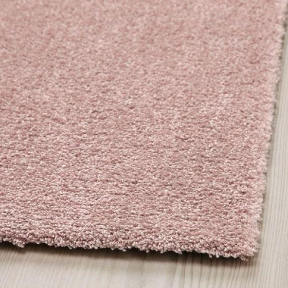 Halı, Uçuk Pembe Renk 133x195 cm MeridyenDukkan Parlak Efektli Kalın Tüyler Ev Tekstili - 3