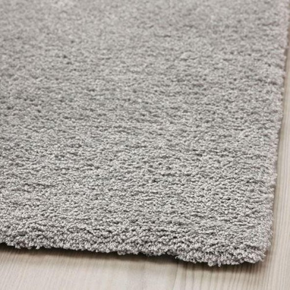 Halı, Yumuşak Gri Renk 133x195 cm MeridyenDukkan Parlak Efektli Kalın Tüyler Ev Tekstili - 2