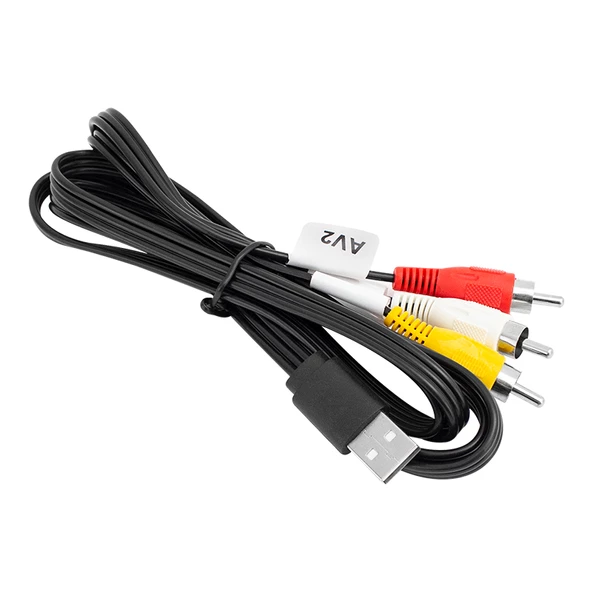 3 RCA + USB ÇEVİRİCİ 1.2 METRE KABLO USB TO 3 RCA (SECONDER HY7024) - 2
