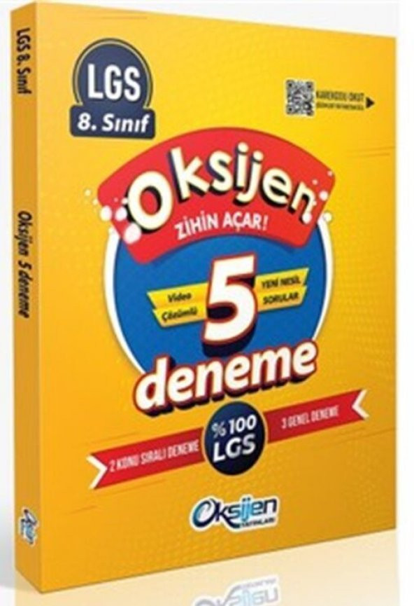 Oksijen Yayınları 8. Sınıf LGS 5 li Deneme