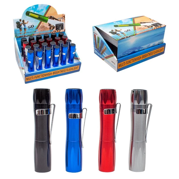 POWERMASTER MSX-509 POWER LEDLİ 1*AA PİLLİ EL FENERİ (KARIŞIK RENK) - 2