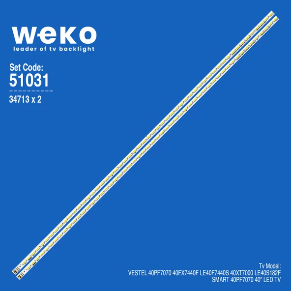 WKSET-6031 34713X2 40INCH 7020PKG 54EA REV0.1 120522 2 ADET LED BAR (54LED)