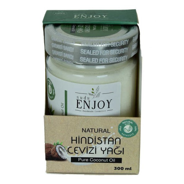 Saf Hindistan Cevizi Yağı Soğuk Sıkım Cam Kavanoz 300 Gr