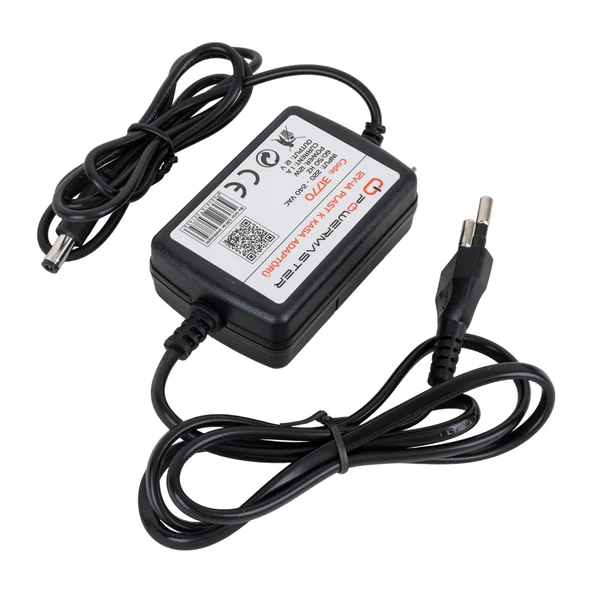 POWERMASTER PM-31770 12 VOLT - 1 AMPER - 12 WATT 5.5*2.5 MM UÇLU İKİ UCU KABLOLU MASAÜSTÜ ADAPTÖR - 3