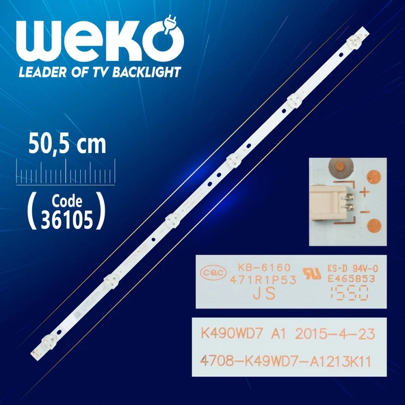 K490WD7 A1 4708-K49WD7-A1213K11 6 LEDLİ 50.5 CM