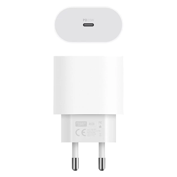 POWERWAY RX20 PD 20W IPHONE X-11-12-13 PRO PRO MAX UYUMLU TYPE-C HIZLI ŞARJ BAŞLIĞI - 3