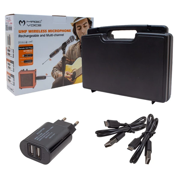 MAGICVOICE MV-19588 UHF KABLOLU MİKROFONU KABLOSUZA ÇEVİRİCİ SET (XLRLİ) - 3