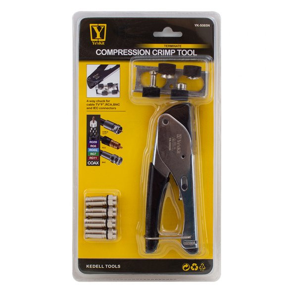 POWERMASTER YK-5085N F/BNC/RCA KONNEKTÖR SIKMA PENSESİ - 2
