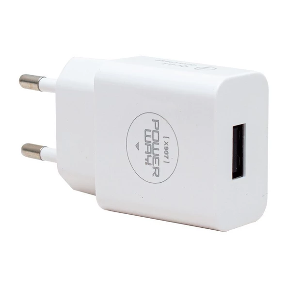 POWERWAY X-907 5 VOLT 2100 MA HIZLI ŞARJ BAŞLIK ADAPTÖRÜ + IPHONE KABLO DAHİL - 2