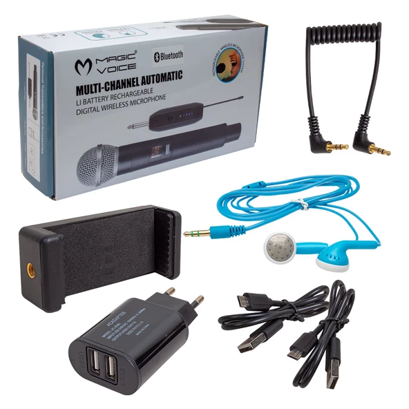 MAGICVOICE MV-19602 UHF KABLOSUZ BLUETOOTH YAKA MİKROFONU (KAMERA) - 3